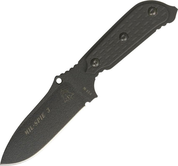 TOPS Mil-Spie 3 Military-Special Products Individual Equipment Black Knife