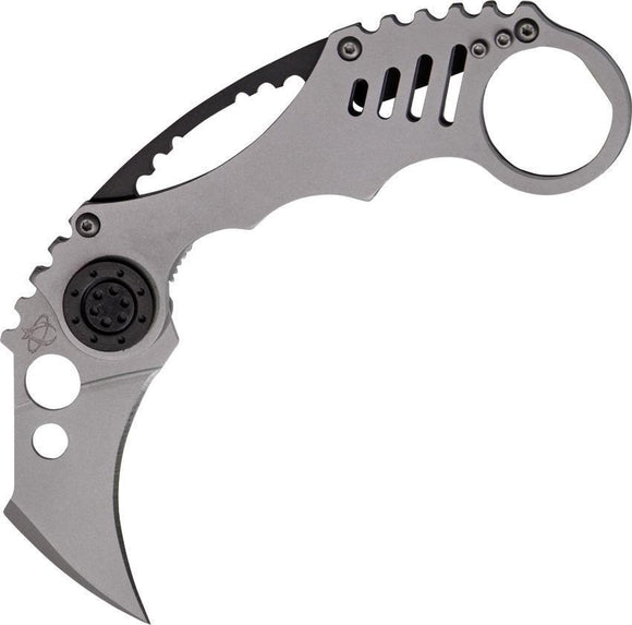 Mantis Encore Black/Silver Folding Pocket Knife Stainless Handle