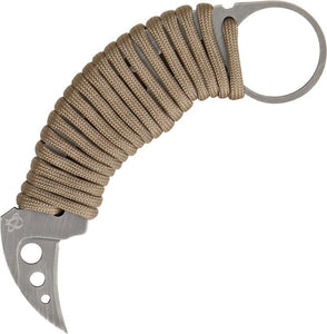 Mantis Evis I Fixed Blade Knife Tan Paracord Stainless Blade