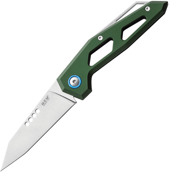 MKM-Maniago Knife Makers Edge Slip Joint Green Aluminum Folding M390 Knife EGAGR