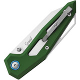 MKM-Maniago Knife Makers Edge Linerlock Green Aluminum Folding Knife EGLAGR