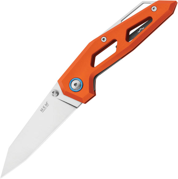 MKM-Maniago Knife Makers Edge Linerlock Orange Aluminum Folding Knife EGLAOR