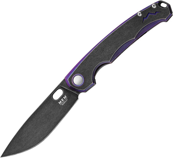 MKM-Maniago Knife Makers Eclipse Purple Titanium Folding MagnaCut Knife ELPRBKD