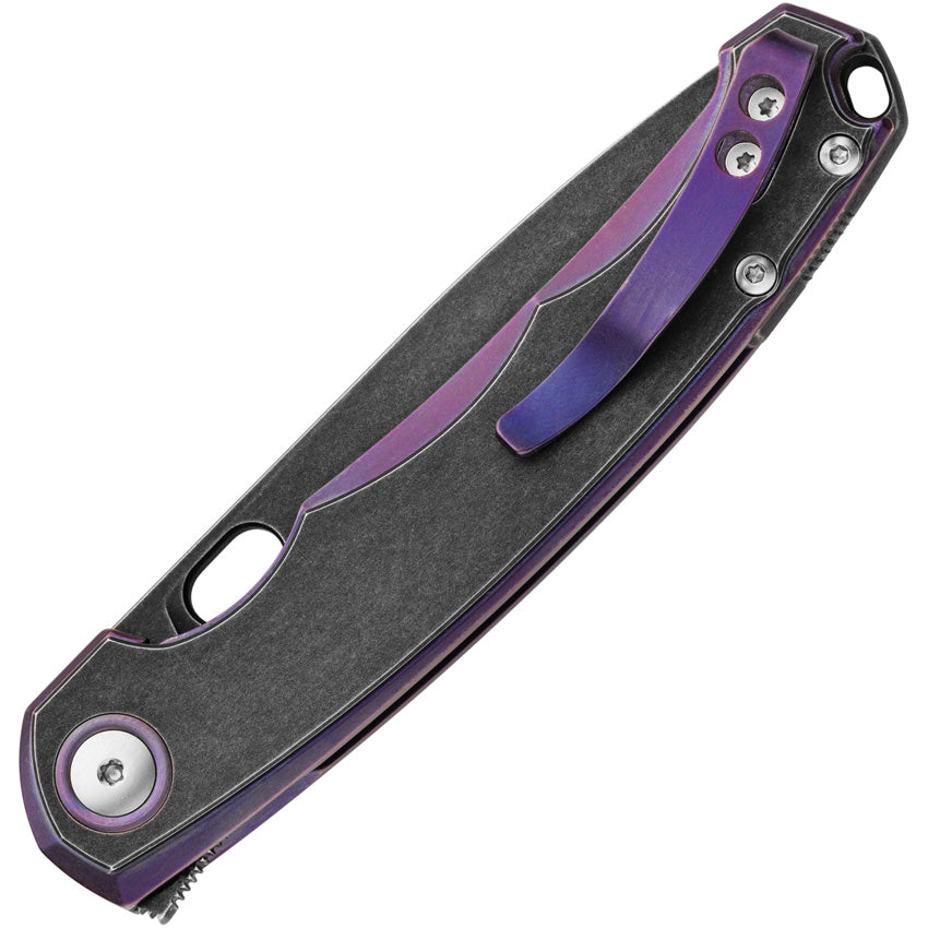 MKM-Maniago Knife Makers Eclipse Purple Titanium Folding MagnaCut Knif ...