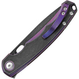 MKM-Maniago Knife Makers Eclipse Purple Titanium Folding MagnaCut Knife ELPRBKD