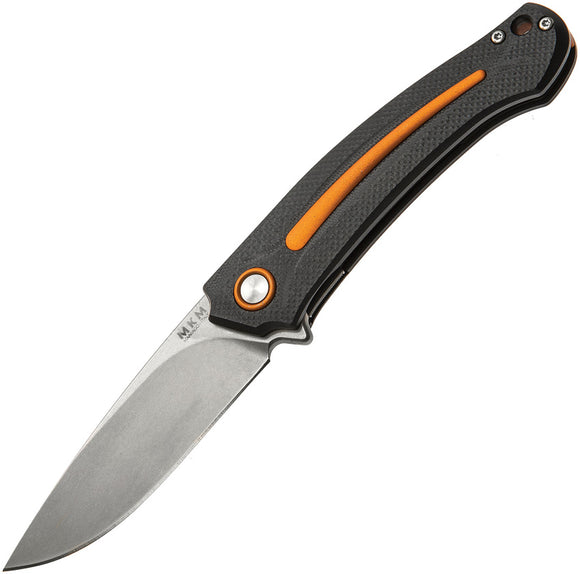 MKM Maniago Knife Makers Arvenis Framelock Fox Black & Orange Folding Knife F014