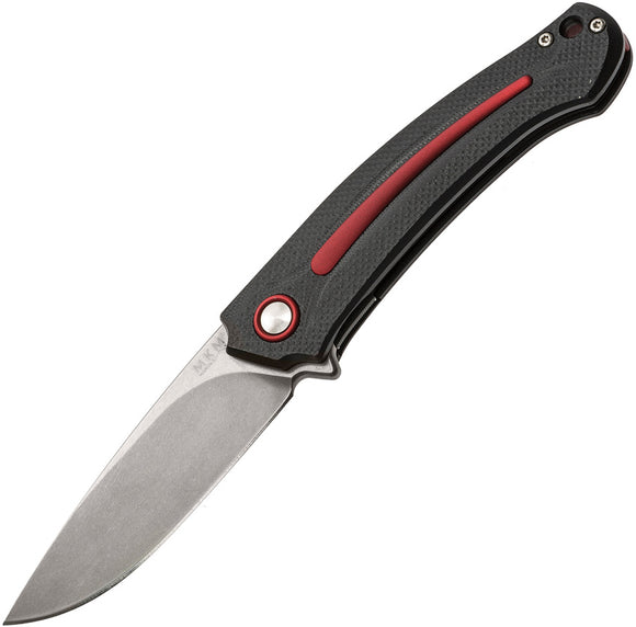 MKM Maniago Knife Makers Arvenis Framelock Fox Black & Red Folding Knife F016
