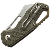 MKM - Maniago Knife Makers Isonzo Cleaver Linerlock Green N690 Folding Knife 034