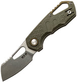 MKM - Maniago Knife Makers Isonzo Cleaver Linerlock Green N690 Folding Knife 034