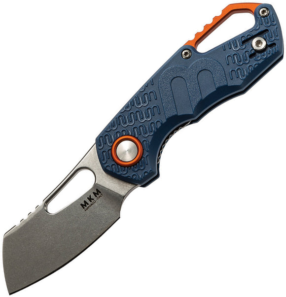 MKM - Maniago Knife Makers Isonzo Cleaver Linerlock Blue N690 Folding Knife 035