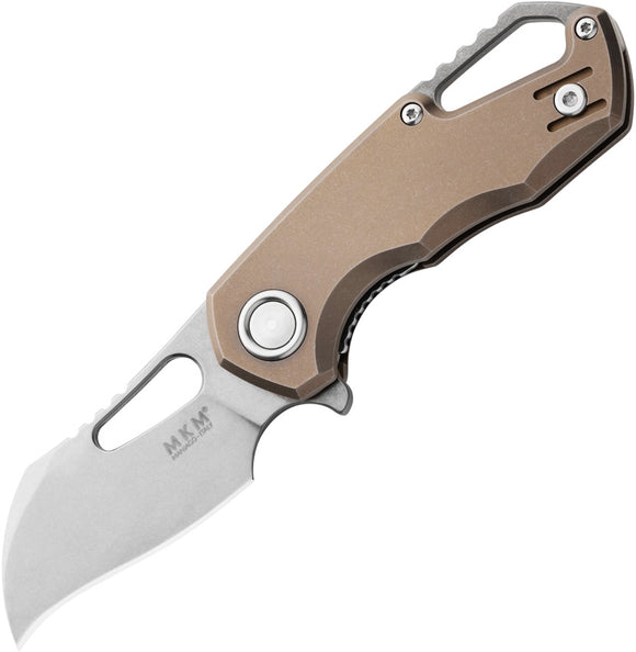 MKM-Maniago Knife Makers Isonzo Bronze Titanium Folding Hawkbill Knife FX03M1TBR