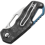 MKM-Maniago Knife Makers Isonzo Carbon Fiber Folding Clip Point Knife FX03M3CM