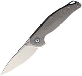 MKM-Maniago Knife Makers Goccia Linerlock Gray Titanium Folding M390 Knife GCT
