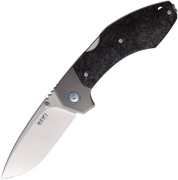 MKM-Maniago Knife Makers Hero Lockback Black Carbon Fiber Folding M390 Pocket Knife HRCFT