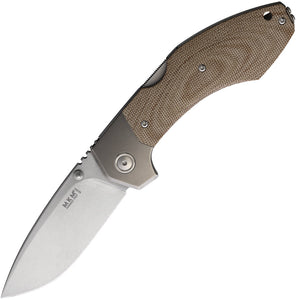 MKM-Maniago Knife Makers Hero Lockback Tan Micarta Folding M390 Pocket Knife HRNCT