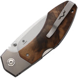 MKM-Maniago Knife Makers Hero Lockback Walnut Folding M390 Pocket Knife HRWNT