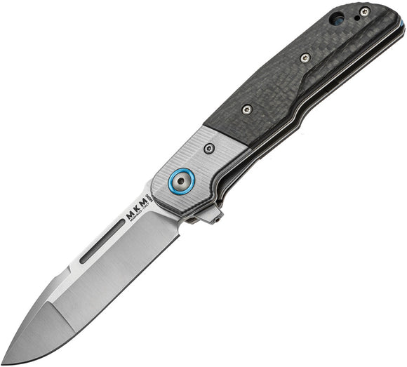 MKM Maniago Knife Makers CF Handle Clap Linerlock Lionsteel Folding Knife L011