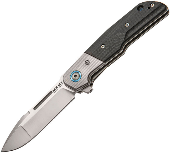 MKM Maniago Knife Makers Clap Linerlock Lionsteel Blk & Metal Folding Knife L013