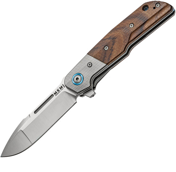 MKM Maniago Knife Makers Clap Linerlock Lionsteel Multi-Brown & Metal Knife L017