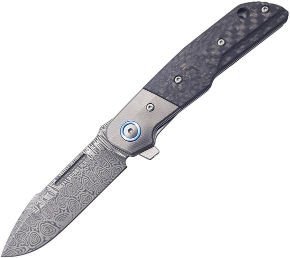 MKM-Maniago Knife Makers Clap Damascus Linerlock Folding Knife