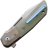MKM-Maniago Knife Makers Clap Linerlock Titanium Folding Pocket Knife LS01GNT