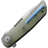 MKM-Maniago Knife Makers Clap Linerlock Jade G10 Folding Pocket Knife LS01GN