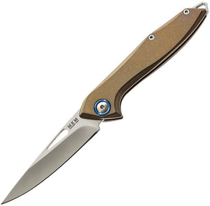 MKM-Maniago Knife Makers Cellina Slip Joint Mercury Bronze Folding Knife m022