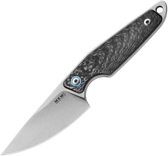 MKM-Maniago Knife Makers Makro 1 Carbon Fiber Bohler M390 Fixed Blade Knife 01CF