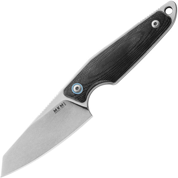 MKM-Maniago Knife Makers Makro 2 Black G10 Bohler M390 Fixed Blade Knife 02GBK