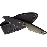 MKM-Maniago Knife Makers Makro 2 Green Micarta Fixed Blade Knife MA02GCB