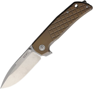 MKM-Maniago Knife Makers Maximo Framelock Bronze Titanium Folding Knife MMTBR