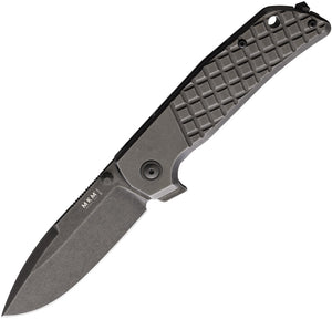 MKM-Maniago Knife Makers Maximo Framelock Black Titanium Folding Knife MMTDSW