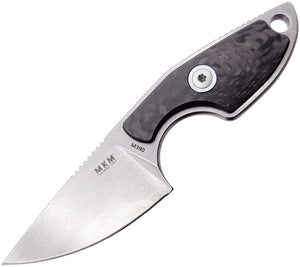MKM-Maniago Knife Makers Mikro 1 Carbon Fiber M390 Fixed Blade Knife R01CF