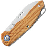 MKM-Maniago Knife Makers Root Slip Joint Olive Wood Folding M390 Knife MRTO