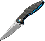 MKM Maniago Knife Makers Raut Framelock Viper Carbon Fiber Folding Knife V011