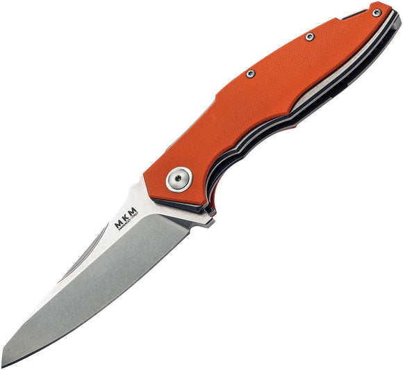 MKM Maniago Knife Makers Raut Framelock Viper Orange Handle Folding Knife V013