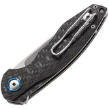 MKM-Maniago Knife Makers Timavo Linerlock Viper Carbon Fiber Folding Knife v025