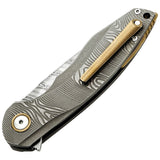 MKM-Maniago Knife Makers Timavo Linerlock Titanium Damasteel Folding Knife by Viper v028