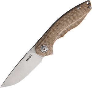 MKM-Maniago Knife Makers Timavo Linerlock Natural Micarta Folding Knife VP02NC