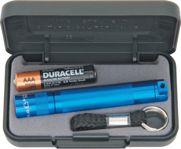 MagLite Solitaire Single Cell AAA Battery Blue Aircraft Aluminum Flashlight 1B