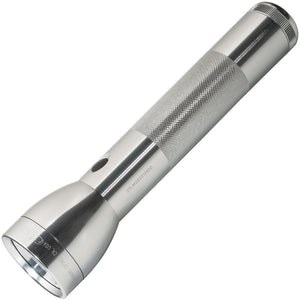 Mag-Lite 2D Cell Silver Smooth 10" Water Resistant Flashlight 51011