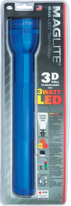 Mag-Lite 12.25" 3D Cell LED Blue Aircraft Grade Aluminum Body Flashlight 51085
