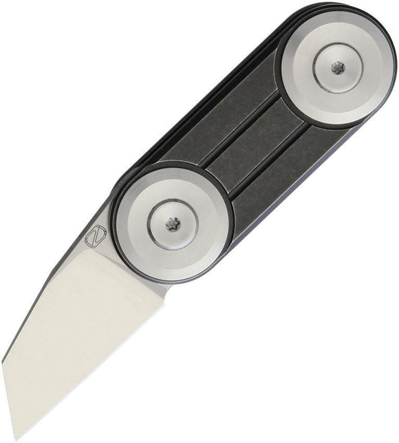 Stedemon MINI-01 Framelock Folding Satin Blade BLK Titanium Handle Knife