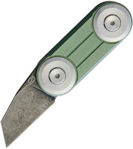Stedemon MINI-01 Framelock Folding SW Blade Green Titanium Handle Knife