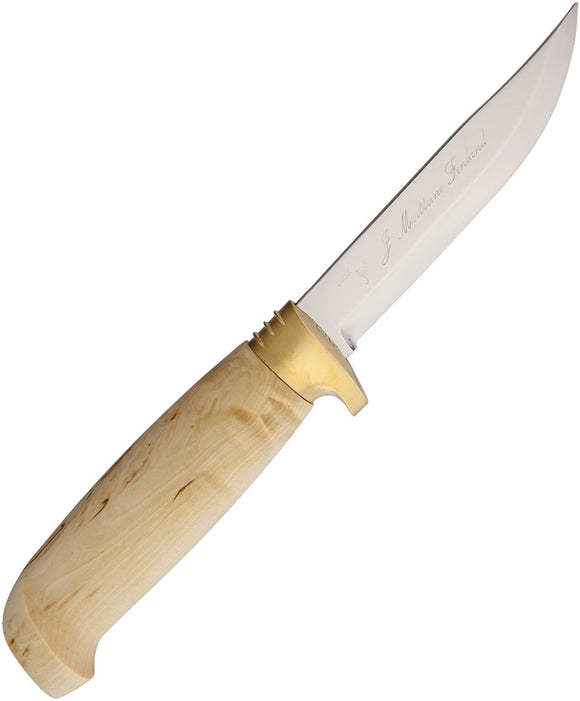 Marttiini Golden Lynx Curly Birch Stainless Fixed Blade Knife w/ Sheath 160014