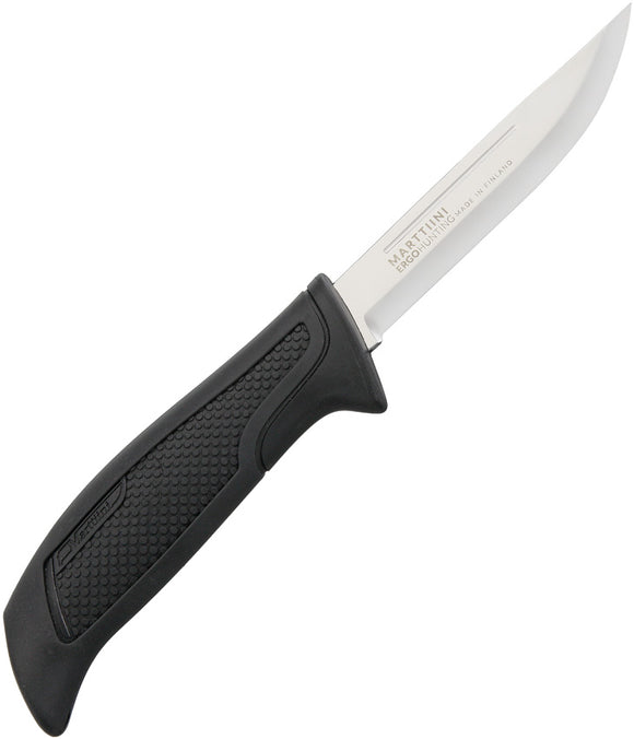 Marttiini Hunter Ergo Black Stainless Drop Point Fixed Blade Knife 321010