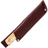 Marttiini Tundra Bushcraft Curly Birch Wood Stainless Fixed Blade Knife 352010