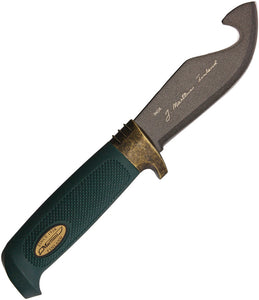 Marttiini Guthook Skinner Green Stainless Fixed Blade Knife w/ Sheath 378014T