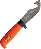 Marttiini Martef Skinner Orange Stainless Guthook Fixed Blade Knife 378024T