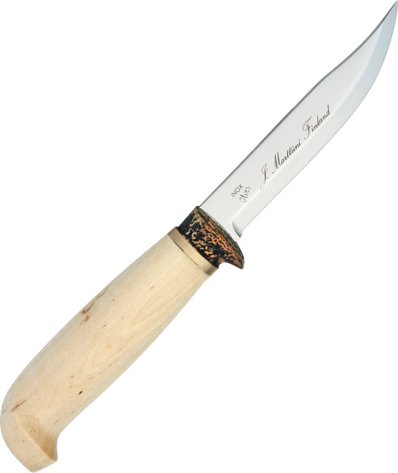 Marttiini Jagdmesser Hunter Curly Birch Stainless Fixed Blade Knife 450012